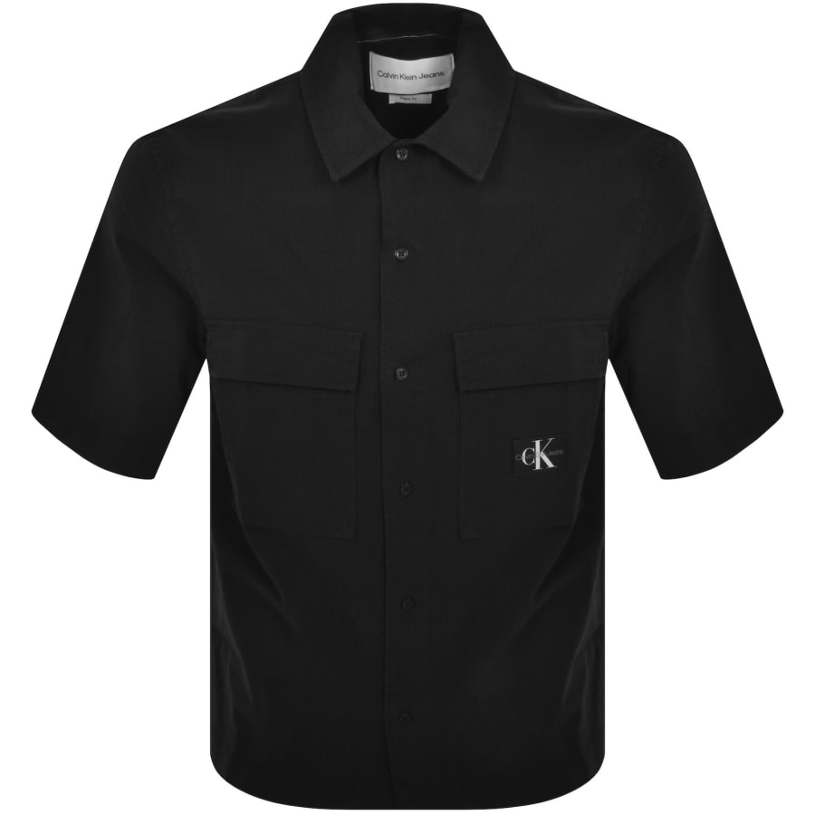 Calvin Klein Jeans Seersucker Shirt Black | Mainline